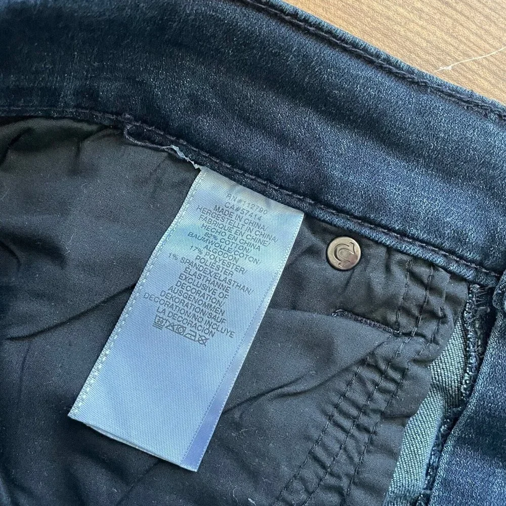 True Religion Mens Black Ricky Relaxed Fit Straight Leg Jeans Sz 32 Flap Pocket